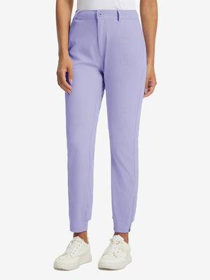 Women's Ultra-stretch Quick Dry Sweatpants with Ankle Zips in lavender, 3D product view
