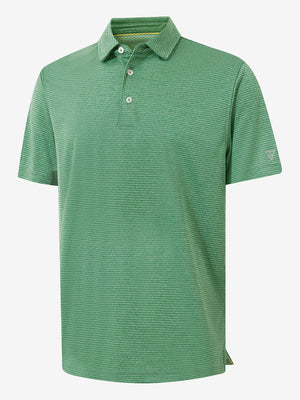 3D rendering of light green ultra-light quick dry moisture wicking collared polo shirt