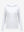 3D front view of women's lightweight hoodies pullover in white, showing clean and sporty look.