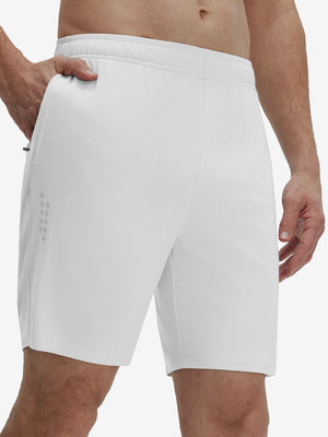 Breathable Running Shorts with 4 Zipper Pockets