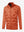Clean 3D front view of boys windproof puffer jacket with pockets, showcasing shape in orange.