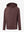 3D front view of the Quarter Zip Hoodie with Kangaroo Pocket in Brick Heather, athletic casual style.