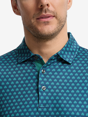 Lightweight Print Long Sleeve Polo