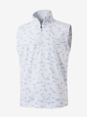 Full Print Quarter Zip Sleeveless Vest Pullover