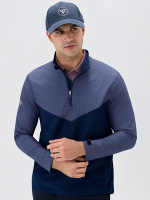 Color Block Moisture Wicking Half Zip Pullover