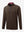 3D front view of the lightweight golf quarter zip pullover in coffee brown, clean and athletic design.