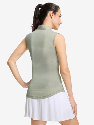 Women‘s Q-Zip Pin Striped Golf Shirts