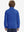 Model in kids soft lightweight fleece lined jacket in klein blue, showing back half-body view.