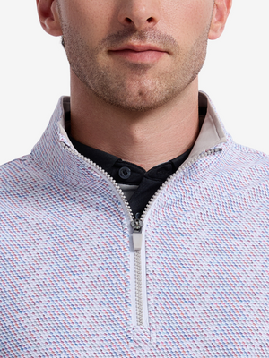Full Print Quarter Zip Sleeveless Vest Pullover