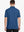 Back view half-body of model in BLUE Ventilated Pique Performance Polo