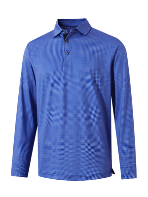 Lightweight Print Long Sleeve Polo