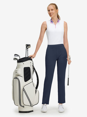 Pantalones de golf ligeros de talle alto para mujer