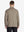 Back half-body view, model showcasing fit of BROWN MELANGE Moisture Wicking Quarter Zip Pullover.