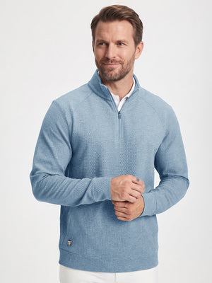 Heather Textured Quarter Zip Pullover