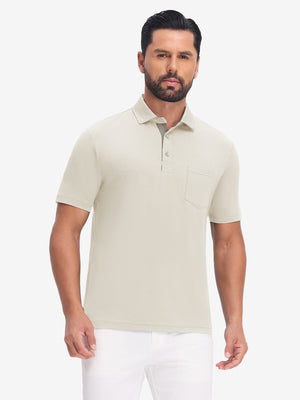 Performance Heather Contrast Collar Polo Shirts