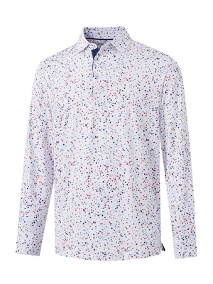 Lightweight Print Long Sleeve Polo