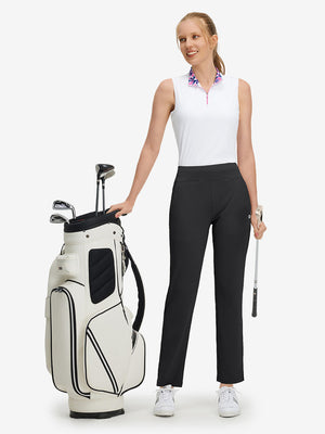 Pantalones de golf ligeros de talle alto para mujer