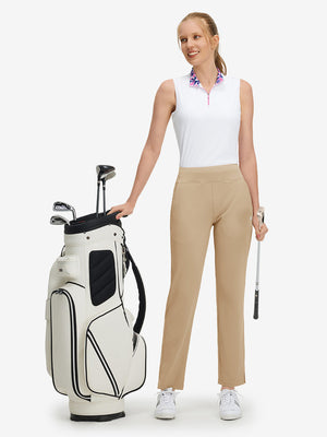Pantalones de golf ligeros de talle alto para mujer