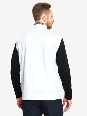 Stretch Solid Fleece Quarter-Zip Vest