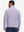 Back view showing fit of two tone pique cotton blend q-zip in lanvender