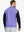 Back half-body view of model in LAVENDER Stretch Solid Fleece Quarter-Zip Vest.								
