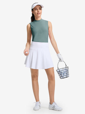 Women's Moisture-Wicking Mock Neck Sleeveless Golf Tops