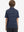 Back upper body of model in trendy boys stripe polo shirts, showing silhouette and navy stripe tone