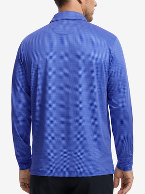 Lightweight Print Long Sleeve Polo
