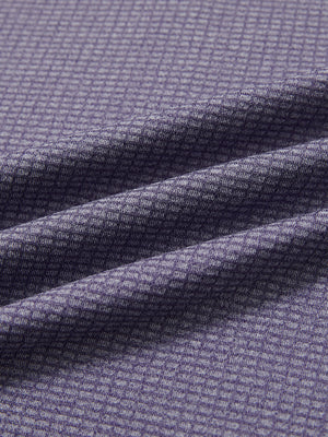 Texture heather fleece lined 1/4 zip pullover in purple, close-up of soft heather fabric with fleece interior texture