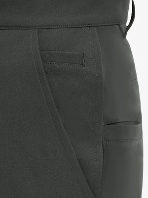 Back pocket detail of Water Repellent 8 Pockets Pants in DARK GREY，showcasing pocket functionality.