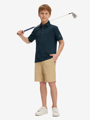 Polos deportivos de niño de secado rápido (tejido liso)