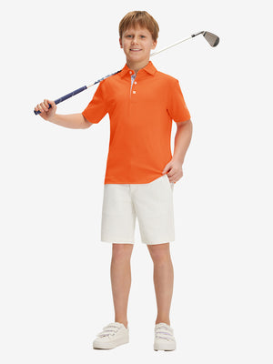 Polos deportivos de niño de secado rápido (tejido liso)