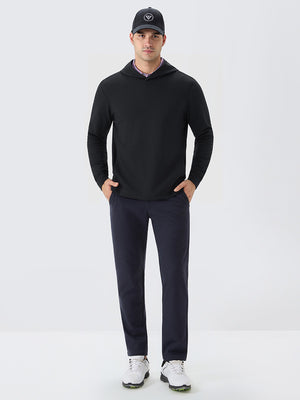 Texture Pullover Hoodie with Pockets