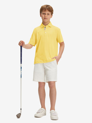 Polos deportivos de niño de secado rápido (tejido liso)