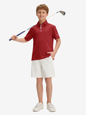 Polos deportivos de niño de secado rápido (tejido liso)