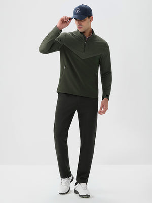 Color Block Moisture Wicking Half Zip Pullover