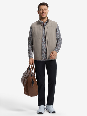Lightweight Print Long Sleeve Polo