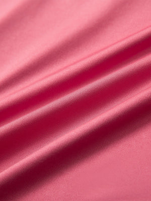 Close-up of cranberry everyday classic solid polo fabric texture.