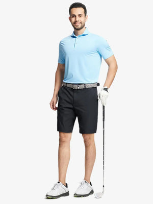 Full-body pose in Black shorts – relaxed fit, 9 Inch inseam