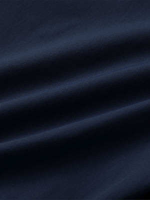Fabric close-up of Water resistant everyday pants with durable surface in navy