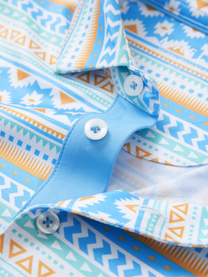 Youth Print Stretch Lightweight Polo Shirts