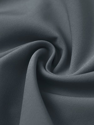 Fabric close-up of traditional breathable solid shirt, soft weave with airy dark grey finish