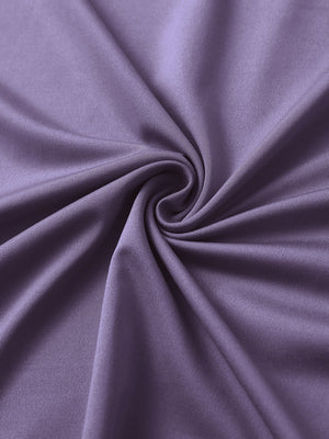 Close-up of lavender chest print polo shirt fabric showing smooth texture and crisp graphic application area.