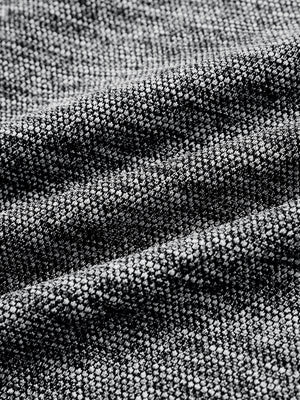 Close-up of fabric on texture solid hoodies pullover, showing texture and finish in balck heather