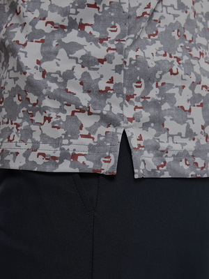 Lightweight Print Long Sleeve Polo