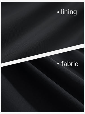 Close-up texture of black women's gym golf shorts with liner pocket fabric showing detailed outer and inner lining material.