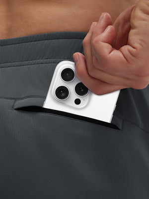 Breathable Running Shorts with 4 Zipper Pockets