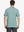 Back half-body view of Chest Print Polo Shirts in Beryl Green