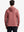 Another front half-body view showcasing Brick Heather hoodie with soft heather fleece texture