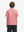 Back upper view of Stylish print boys polo shirts with clean lines and candy pink line tone